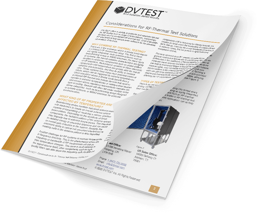 Considerations for RF-Thermal Test Solutions Mockup