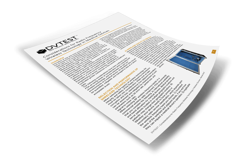 Considerations for Radio Frequency Wireless Technology in Medical Devices Market Brief Mockup
